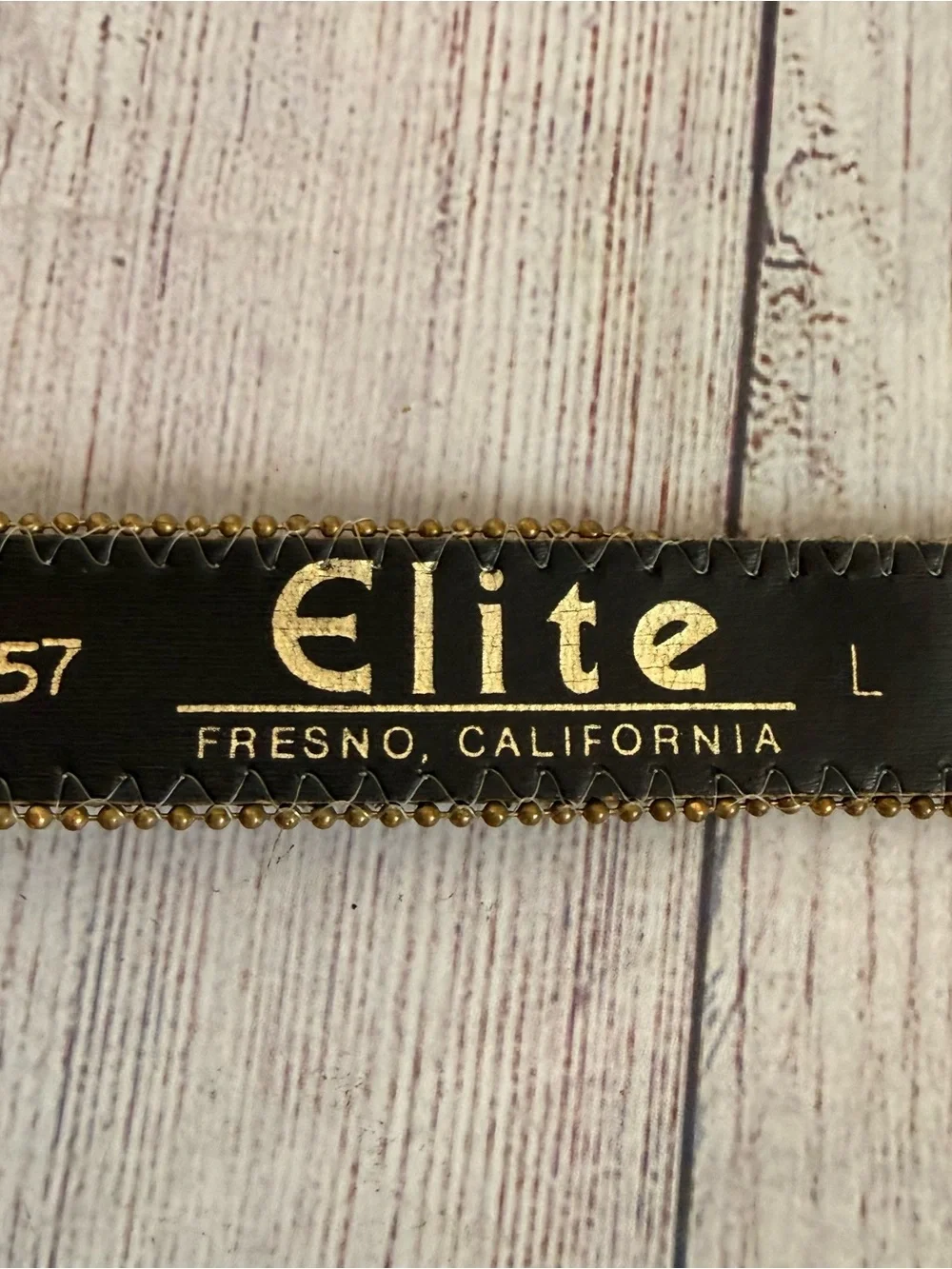 ELITE California Vintage Gold Black Belt Large